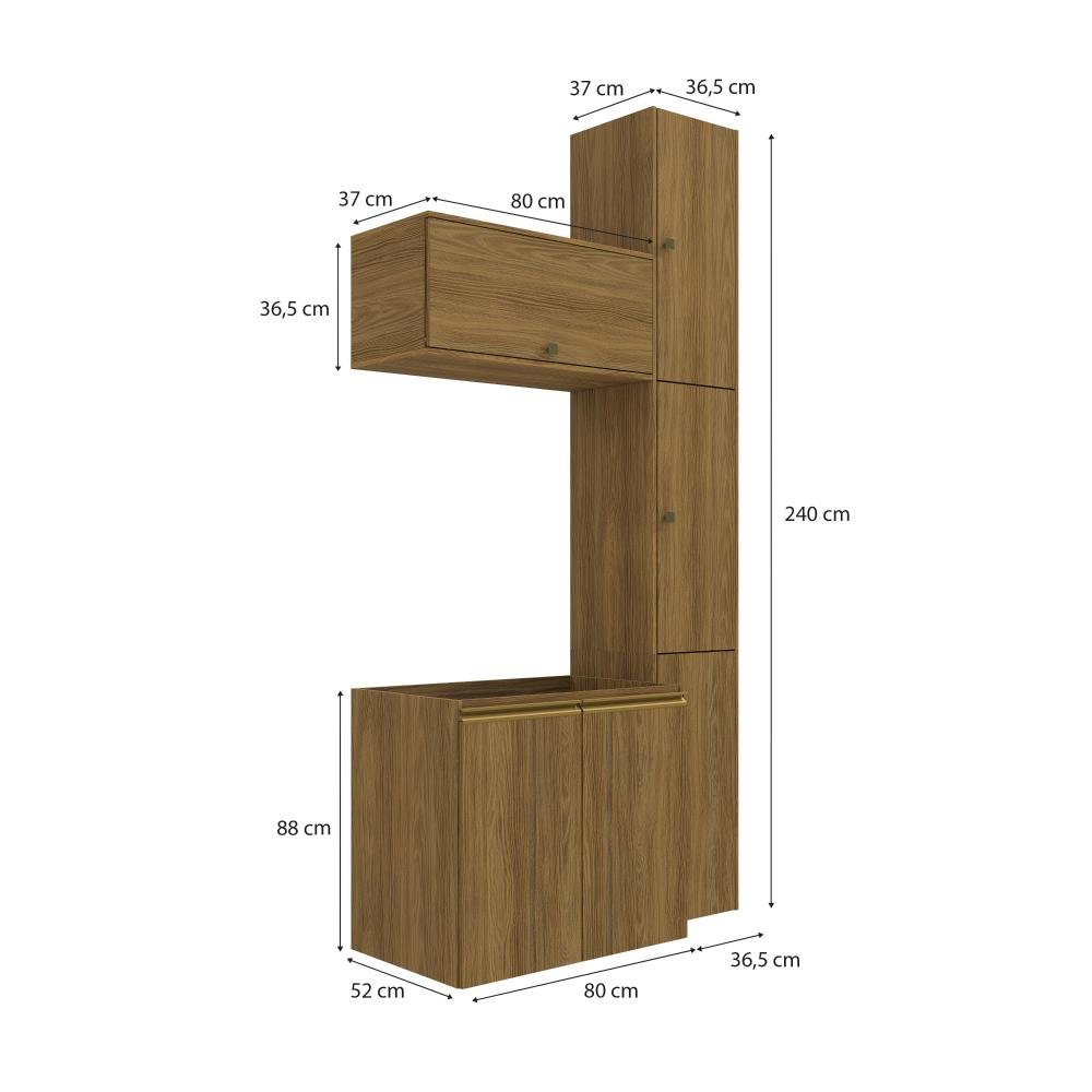 Conjunto para Banheiro Kappesberg Celeste 5 Peças Nogueira 116,5cm - 4