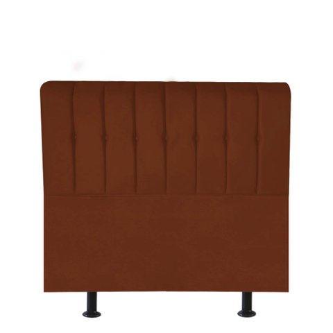 Cabeceira Estofada Kiara 90cm Solteiro para Cama Box Quarto Suede Terracota Telha - Ahazzo Móveis