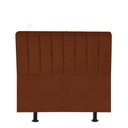 Ver imagem 1 de Cabeceira Estofada Kiara 90cm Solteiro para Cama Box Quarto Suede Terracota Telha - Ahazzo Móveis