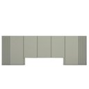 Ver imagem 1 de Cabeceira Cama Queen Ripada 3,50m Prt 100% Mdf Casa Lar Cor:prata