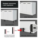 Ver mais imagens de Paneleiro Armário de Cozinha 60 cm 3 Portas Branco Agata Madesa
