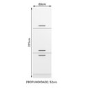 Ver imagem 3 de Paneleiro Armário de Cozinha 60 cm 3 Portas Branco Agata Madesa