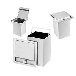 Lixeira Quadrada Pia Cozinha Embutir 7 L Inox 304 - 3