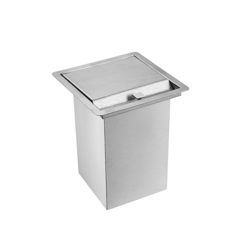 Lixeira Quadrada Pia Cozinha Embutir 7 L Inox 304