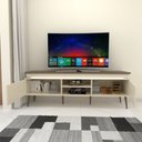 Ver imagem 2 de Rack para Tv até 75 Polegadas Lumen 2 Portas com Led Pinho/off White - Panorama Móveis