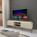 Ver imagem 1 de Rack para Tv até 75 Polegadas Lumen 2 Portas com Led Pinho/off White - Panorama Móveis