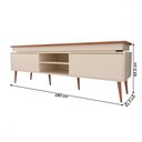 Ver imagem 5 de Rack para Tv até 75 Polegadas Lumen 2 Portas com Led Pinho/off White - Panorama Móveis