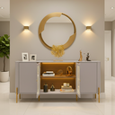 Ver imagem 5 de Aparador Buffet Prime Cantinho do Café Off 4 Portas com Led