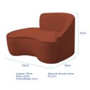 Ver imagem 5 de Kit Divã Recamier Orgânico Marrocos 150cm Lado Esquerdo e 1 Poltronas Amore Bouclé