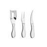 Faca Garfo Queijo Camarao Manteiga Jogo Aço Inox Prata 3un - 1