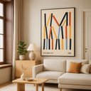 Ver imagem 4 de Quadro Canvas Bauhaus Minimalista-forma 70x50cm Mold Preta