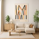Ver imagem 3 de Quadro Canvas Bauhaus Minimalista-forma 70x50cm Mold Preta