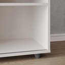 Ver imagem 3 de Rack com Painel Retrô Siena Twin com Pés de Plástico - Branco