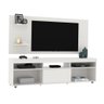 Rack com Painel Retrô Siena Twin com Pés de Plástico - Branco - 4