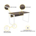 Ver imagem 3 de MESA P/ ESCRITÓRIO 170X70 PANDIN P25TUB - WALNUT/BRANCO