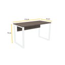 Ver imagem 2 de MESA P/ ESCRITÓRIO 170X70 PANDIN P25TUB - WALNUT/BRANCO