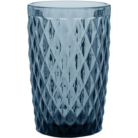 COPO LONG DRINK 12x8x8cm 370ml VIDRO AZUL 6PÇ NH