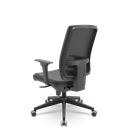 Ver imagem 3 de Cadeira Presidente Brizza Plaxmetal Tela Preta Base Itália PU Slider Assento T19 Vinil Preto