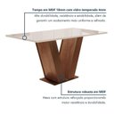Ver imagem 4 de Conjunto Mesa de Jantar 6 Cadeiras 160cm com Tampo de Vidro