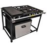 Fogão Industrial 4 Bocas com Forno Tampa Inox 55L e Chapa - Cristalaço - 1