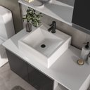 Ver imagem 3 de Conjunto de Gabinete Banheiro 80cm com Cuba e Espelheira -