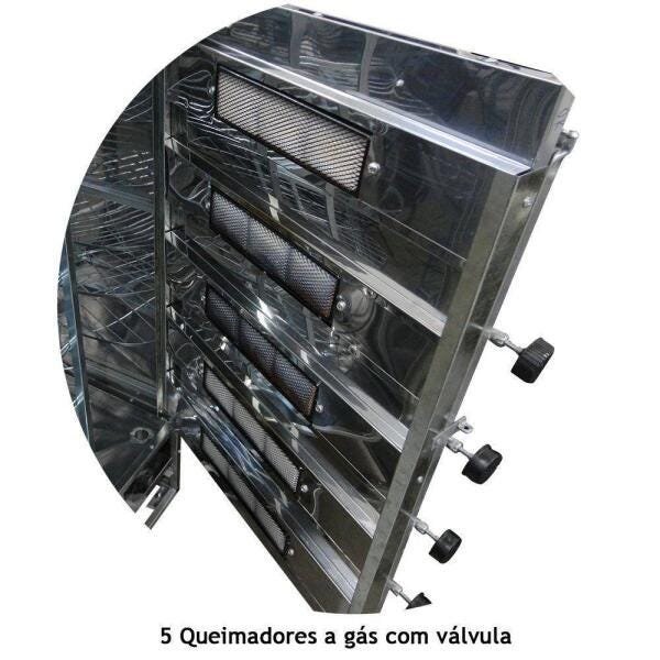 Máquina de Assar Frangos Giratória Frangueira 120kg Aço Inox - Gastromixx (ES) - 4
