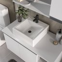 Ver imagem 3 de Conjunto de Gabinete Banheiro 80cm com Cuba e Espelheira