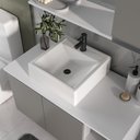 Ver imagem 3 de Conjunto de Gabinete Banheiro 80cm com Cuba e Espelheira