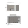 Conjunto de Gabinete Banheiro 80cm com Cuba e Espelheira - 4