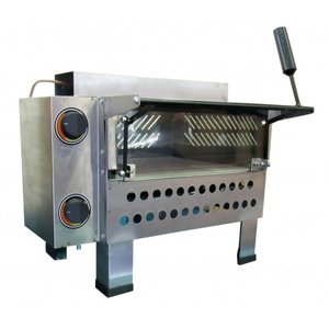 Forno Pizza Industrial A Gás Pedra Reflatária 44x49 Com Infravermelho