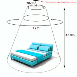 Mosquiteiro Branco para Cama Queen com Elástico - 4