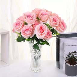 Vaso De Vidro Flores Decoração De Interiores 23 X 12 - 4