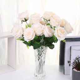 Vaso De Vidro Flores Decoração De Interiores 23 X 12 - 6