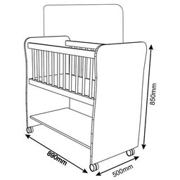 Mini Berço Moisés Rubi Nature/Branco com Colchão - Mobili - 2