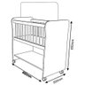 Mini Berço Moisés Rubi Nature/Branco com Colchão - Mobili - 2