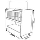 Ver imagem 2 de Mini Berço Moisés Rubi Nature/Branco com Colchão - Mobili