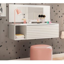 Penteadeira Joy Branca com Espelho - Peternella - 1