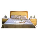 Ver imagem 1 de Cabeceira de Cama Ricco King Madeira com Palhinha Amêndoa