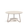Conjunto Mesa de Centro e Lateral Liz Off White / Freijó - 5