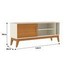 Ver imagem 5 de Rack para Tv até 55 Polegadas 1 Porta com Puxador em Madeira Maciça Nero 136cm Retrô