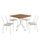 Ver imagem 5 de Conjunto de Mesa Completo com 4 Cadeiras Estofadas Cmc1010br Kappesberg Crome
