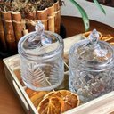 Ver imagem 3 de Kit 2 Potiches de Cristal com Tampa 10x15cm Bomboniere Balei