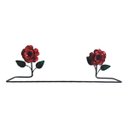 Ver imagem 3 de Porta Toalha em Ferro Artesanal Rústico com Rosa 60cm:preto