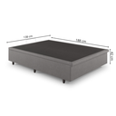 Ver imagem 2 de Cama Box Baú Casal 138x188x42cm Courino Linho com Pistão a Gás