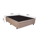 Ver imagem 2 de Base Cama Box Baú Casal 138x188x42cm Courino Linho com Pistão a Gás