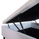 Ver imagem 6 de Cama Box Baú Casal 138x188x42cm Courino Linho com Pistão a Gás