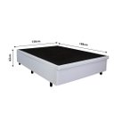 Ver imagem 2 de Cama Box Baú Casal 138x188x42cm Courino Linho com Pistão a Gás