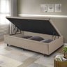 Cama Box Baú Solteiro 88x188x42cm Courino Linho com Pistão a Gás - 1