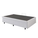 Ver mais imagens de Cama Box Baú Solteiro 88x188x42cm Courino Linho com Pistão a Gás