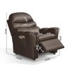 Poltrona do Papai Retrátil e Reclinável Corino Diamante Grécia Luapa Café - 4